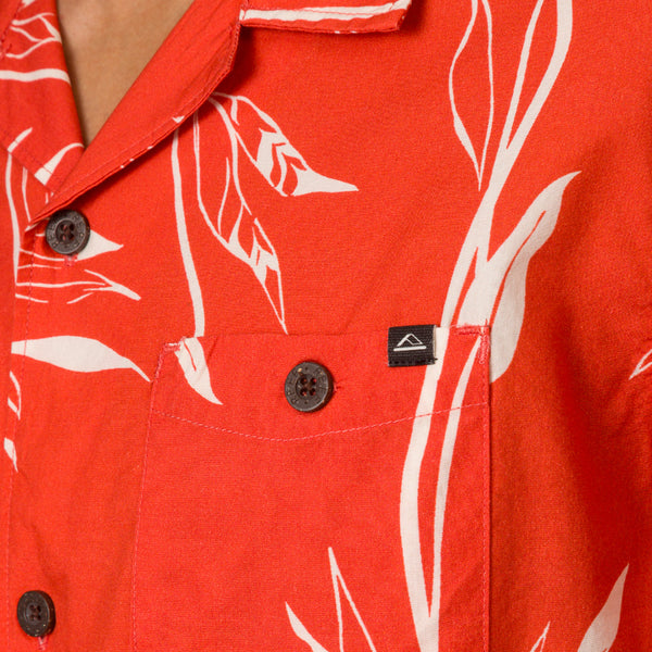 Reef All Men's Apparel & Accessories Kaden Camp Shirt Paprika
