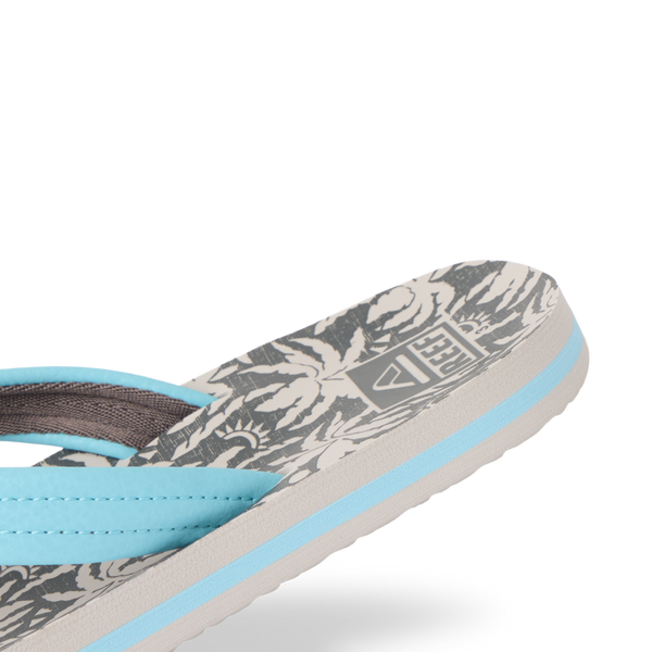 Reef Boys' Sandals (5-10 Years) Kids Ahi Light Blue Palm