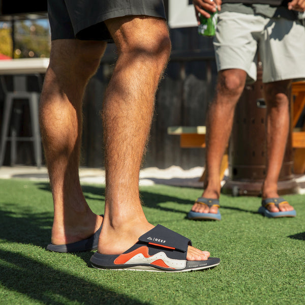 Reef Cozy Collection For Men Cruiser Slide Navy/White/Orange