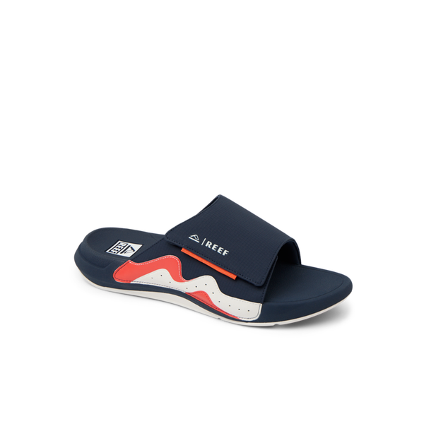 Reef Cozy Collection For Men Cruiser Slide Navy/White/Orange