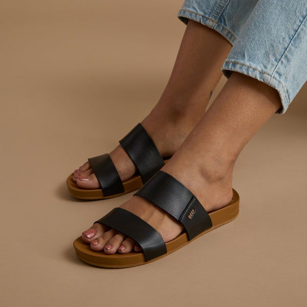 Reef Flat Sandals & Flip Flops Cushion Vista Black/Natural