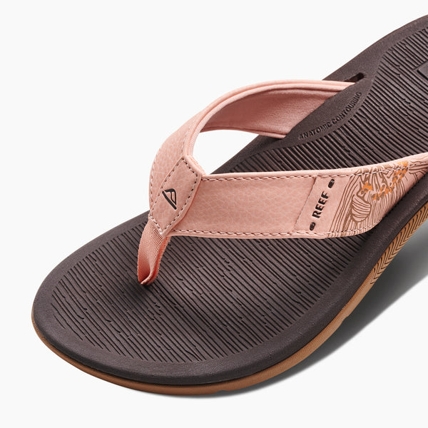Reef Flat Sandals & Flip Flops Santa Ana Peach Parfait