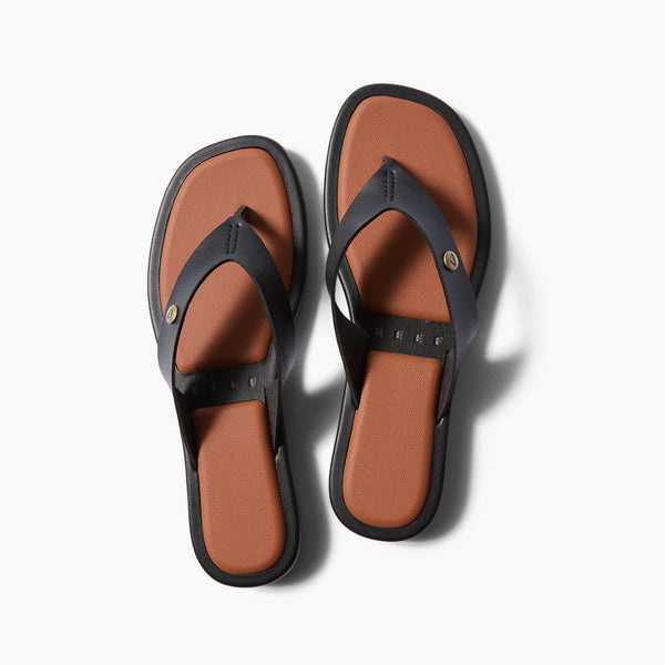 Reef Flat Sandals & Flip Flops Willow Ella Black/Cocoa