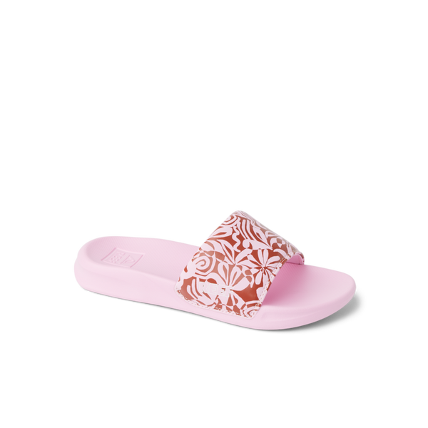 Reef Girls' Sandals (5-10 Years) Kids One Slide Pink Modern Floral