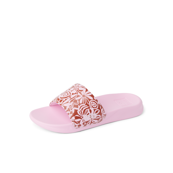 Reef Girls' Sandals (5-10 Years) Kids One Slide Pink Modern Floral