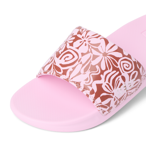 Reef Girls' Sandals (5-10 Years) Kids One Slide Pink Modern Floral