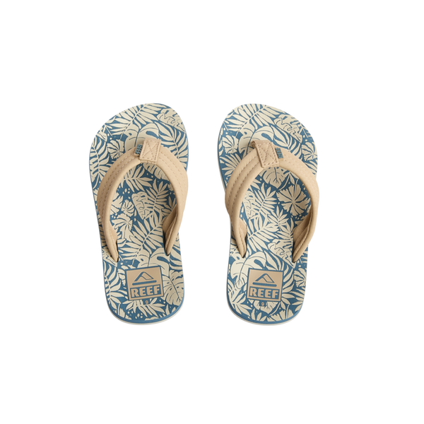 reef Kids' and Toddlers' Sandals Kids Ahi Blue/Tan Palm