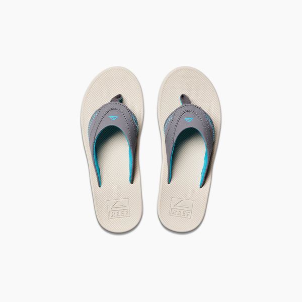 reef Kids' and Toddlers' Sandals Kids Fanning Grey/Aqua/Oak