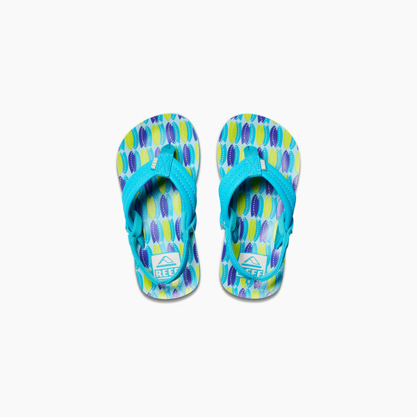 reef Kids' and Toddlers' Sandals Little Ahi Blue Fish
