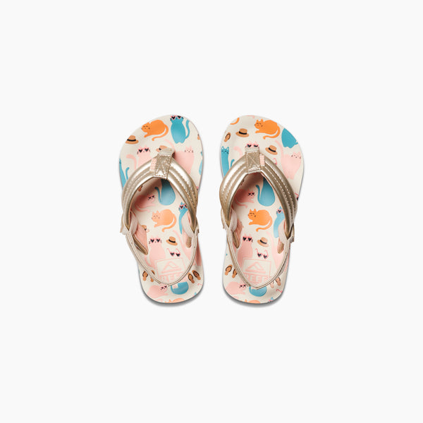 Reef Kids' And Toddlers' Sandals Little Ahi Cool Cats