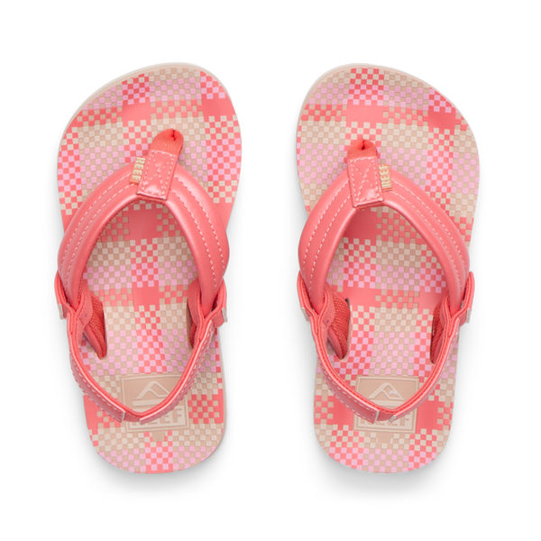reef Kids' and Toddlers' Sandals Little Ahi Pink Plaid