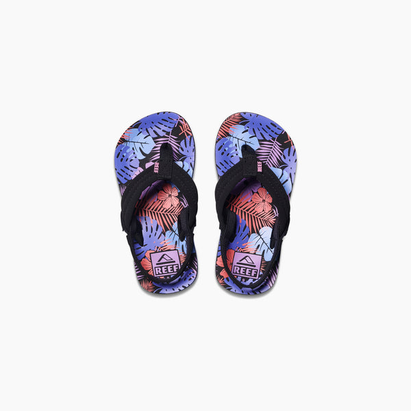 reef Kids' and Toddlers' Sandals Little Ahi Purple Fronds