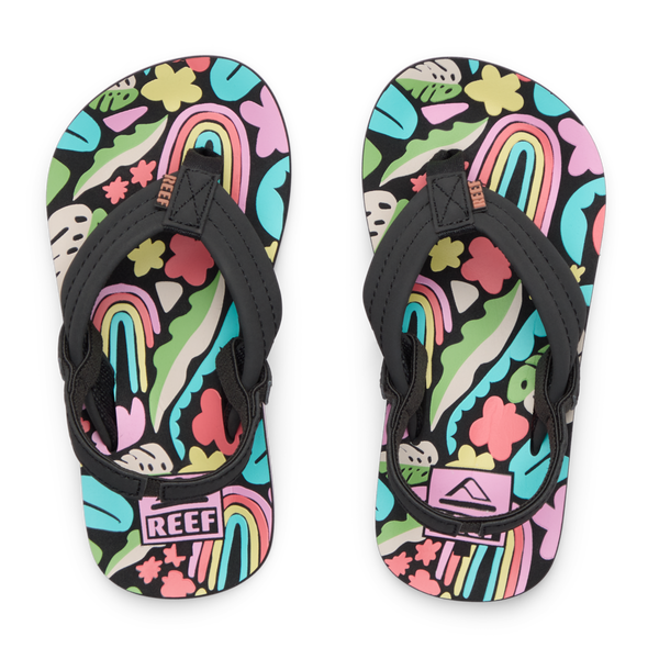 reef Kids' and Toddlers' Sandals Little Ahi Tropical Rainbow