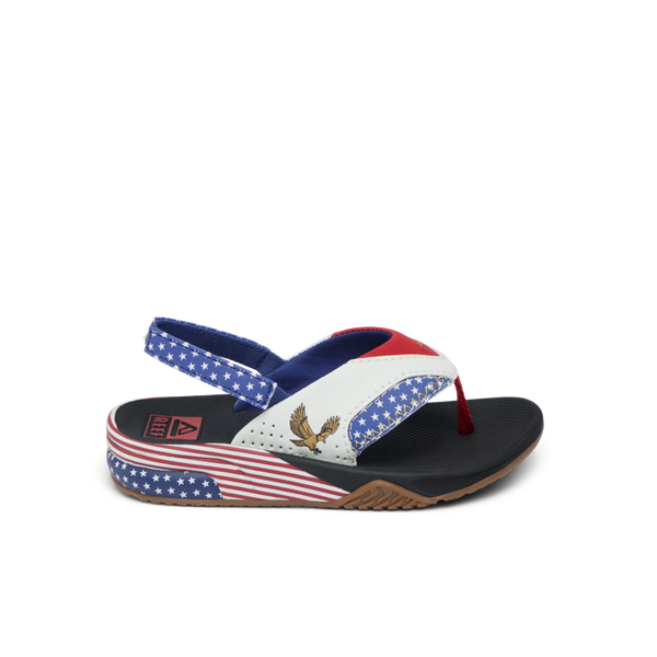 Reef Kids' And Toddlers' Sandals Little Fanning Golden Eagle Black