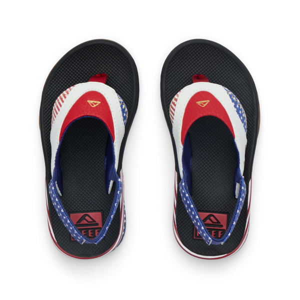 reef Kids' and Toddlers' Sandals Little Fanning Golden Eagle Black