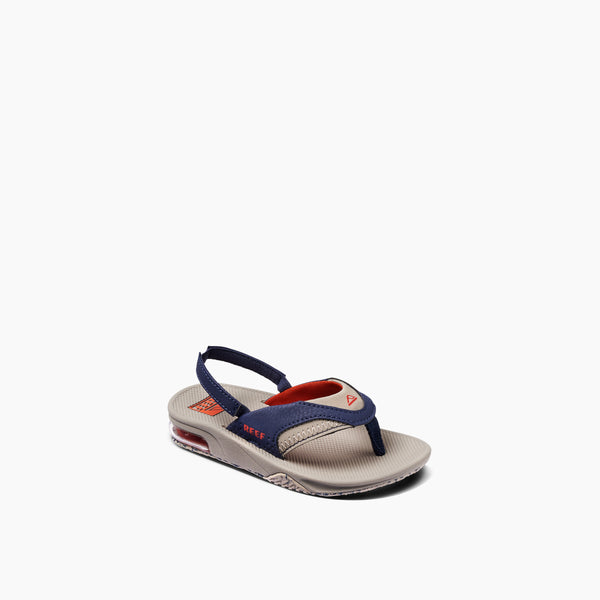 Reef Kids' And Toddlers' Sandals Little Fanning Taupe/Navy