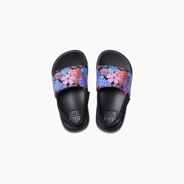 reef Kids' and Toddlers' Sandals Little One Slide Purple Fronds