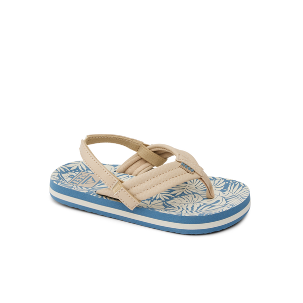 Reef Little Boys' Sandals (2-4 Years) Little Ahi Blue/Tan Palm