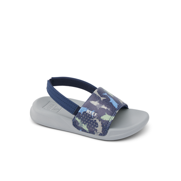 Reef Little Boys' Sandals (2-4 Years) Little One Slide Navy Shark