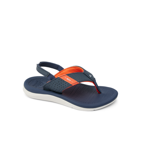 Reef Little Boys' Sandals (2-4 Years) Little Santa Ana Navy/White/Orange