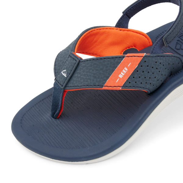 Reef Little Boys' Sandals (2-4 Years) Little Santa Ana Navy/White/Orange
