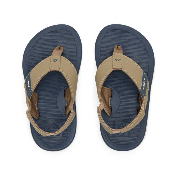 reef Little Boys' Sandals (2-4 Years) Little Santa Ana Navy/Khaki