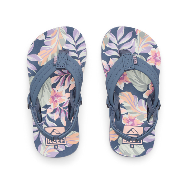 reef Little Girls' Sandals (2-4 Years) Little Ahi Indigo Tropical