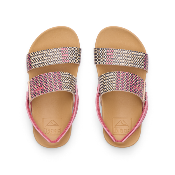 reef Little Girls' Sandals (2-4 Years) Little Cushion Vista Pink Raffia