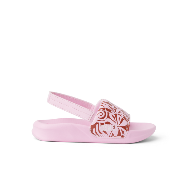 Reef Little Girls' Sandals (2-4 Years) Little One Slide Pink Modern Floral
