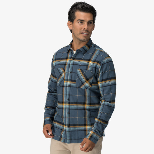 Reef Men's Jackets & Outerwear Dyson Flannel Shirt Orion Blue