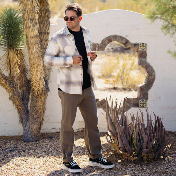 Reef Men's Jackets & Outerwear Houston Flannel Shirt Almond Milk