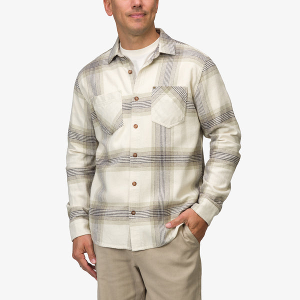 reef Men's Jackets & Outerwear Houston Flannel Shirt Almond Milk