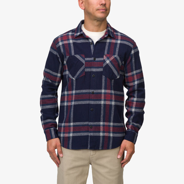 reef Men's Jackets & Outerwear Houston Flannel Shirt Outerspace