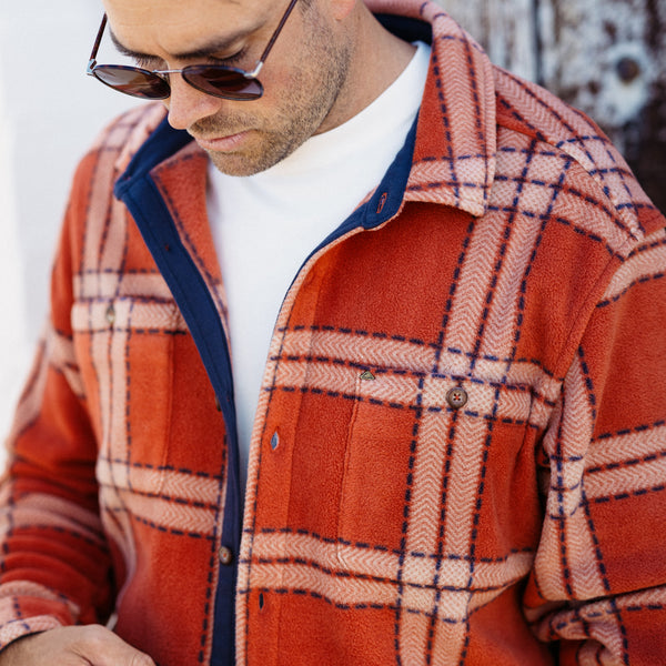 Reef Men's Jackets & Outerwear Karter Shirt Jacket Cinnabar