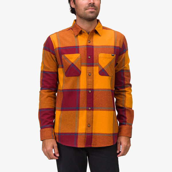 reef Men's Jackets & Outerwear Morris Ls Wvn Shirt Cathay Spice