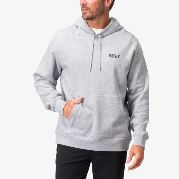 reef Men's Jackets & Outerwear Wellie Too Hoodie Heather Grey