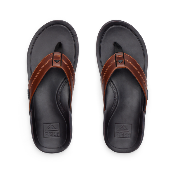 Reef Men's Leather Sandals Leather Offshore Copper/Dark Brown