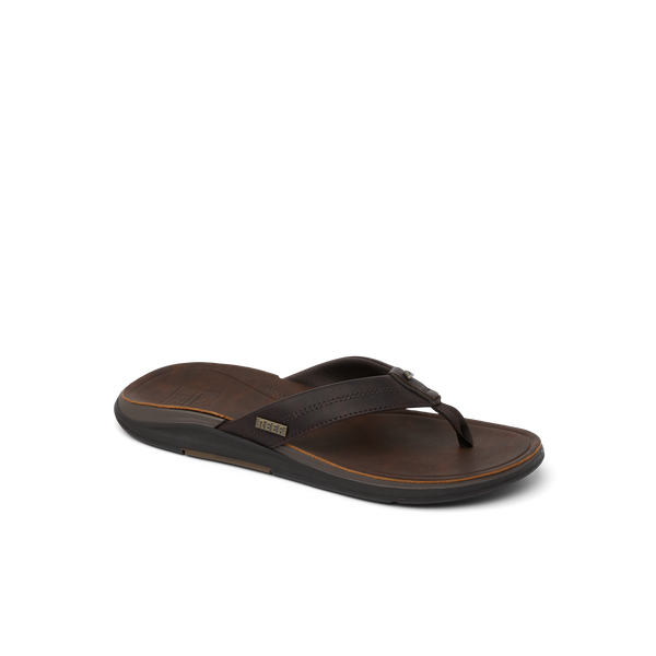 Reef Men's Leather Sandals Leather Offshore Dark Brown