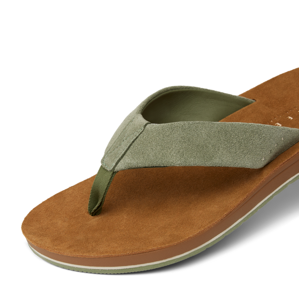 Reef Men's Leather Sandals Ojai Classic Faded Olive