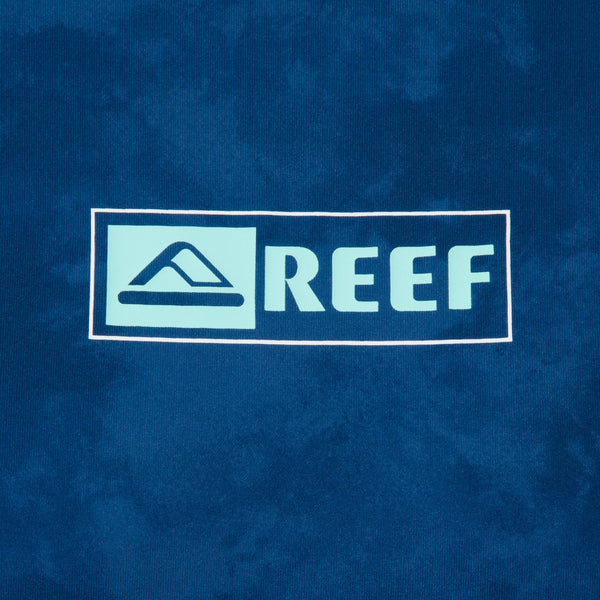 Reef Men's Rash Guards & UPF Apparel Ellsworth Short Sleeve Surf Shirt 50 UPF Insigna Blue Water P