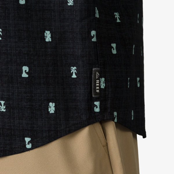Reef Men's Shirts And Tees Chaplin Classic Shirt Caviar