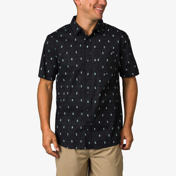reef Men's Shirts and Tees Chaplin Classic Shirt Caviar