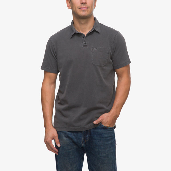 reef Men's Shirts and Tees Walker Short Sleeve Polo Pirate Black