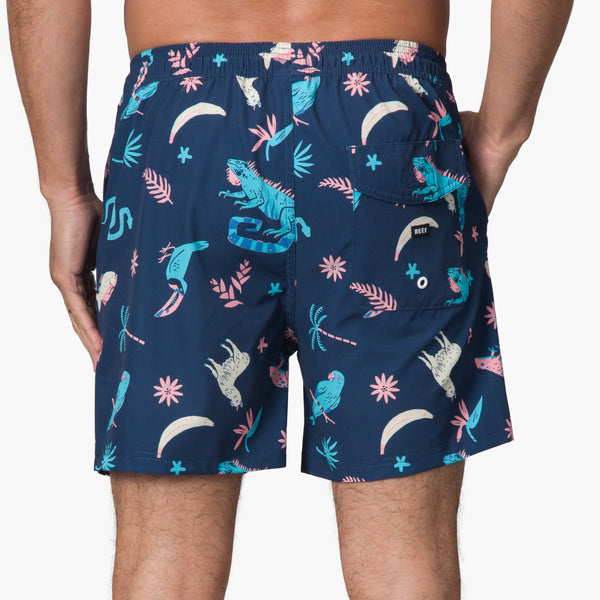 Reef Men's Shorts Boardshorts & Pants Myers Elastic Waist Short 16" Insigna Blue