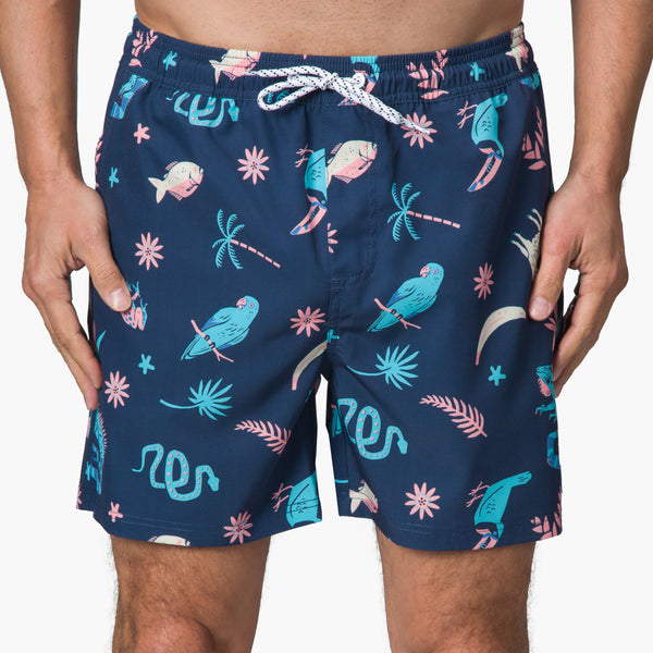 reef Men's Shorts Boardshorts & Pants Myers Elastic Waist Short 16" Insigna Blue