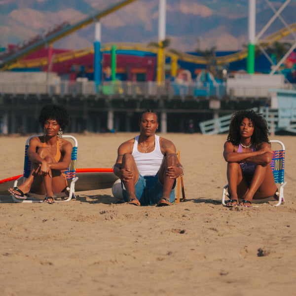 Reef Men's Water Friendly Footwear REEF X Ebony Beach Club Original Stripes Ebony Purple Brown