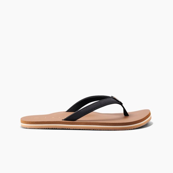 reef Flat Sandals & Flip Flops Reef Solana Black/Tan