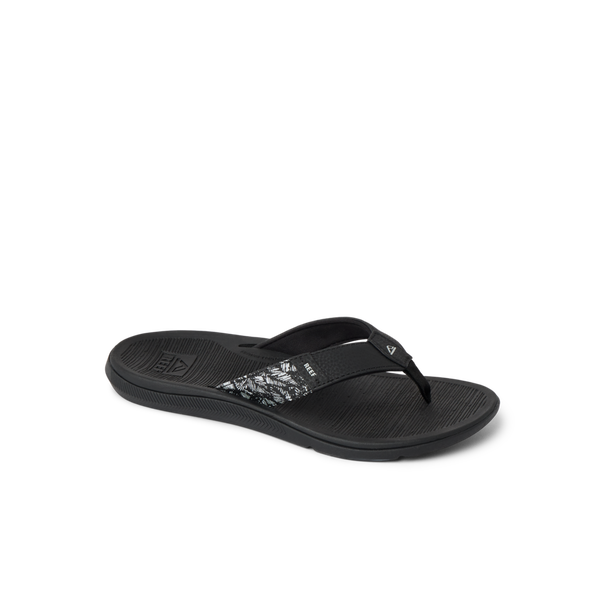 Reef Flat Sandals & Flip Flops Santa Ana Black/White