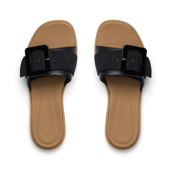Reef Flat Sandals & Flip Flops Sunny Emma Black/Tan