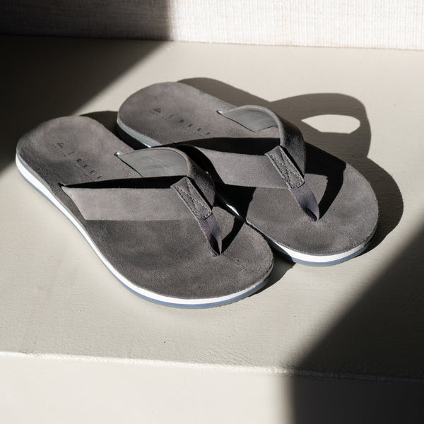 Reef Men's Leather Sandals Ojai Classic Grey Suede